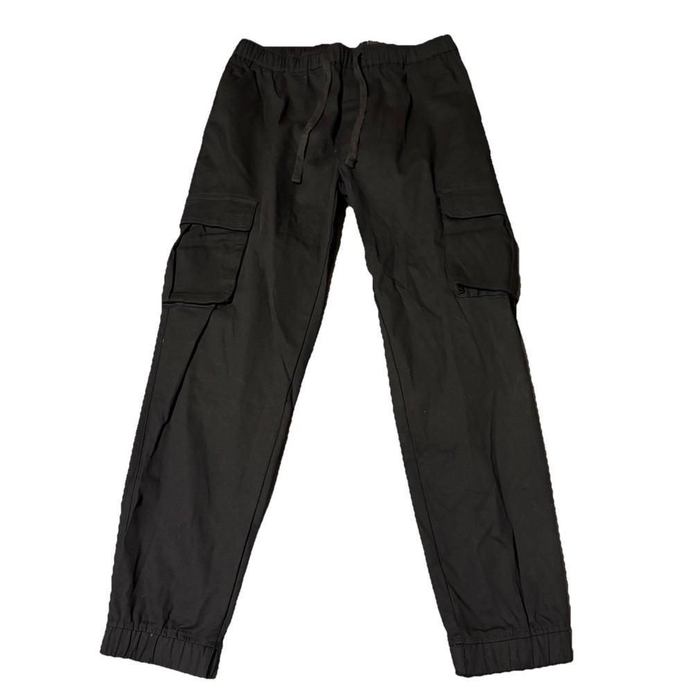 Cargo Joggers Mens 32x32 Black 4-Way Stretch‎ Flex Comfort Drawstring NEW